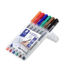 Lumocolor&reg; non-permanent pen 312 WP6, 6 farver